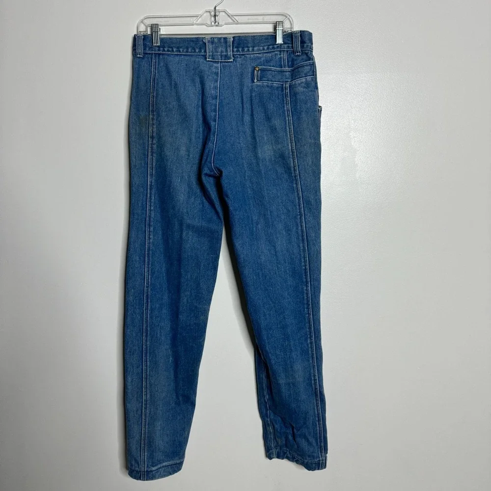Honcho Paneled Denim Jeans Mens 31x29 Blue Vintage Streetwear Elastic Cuff